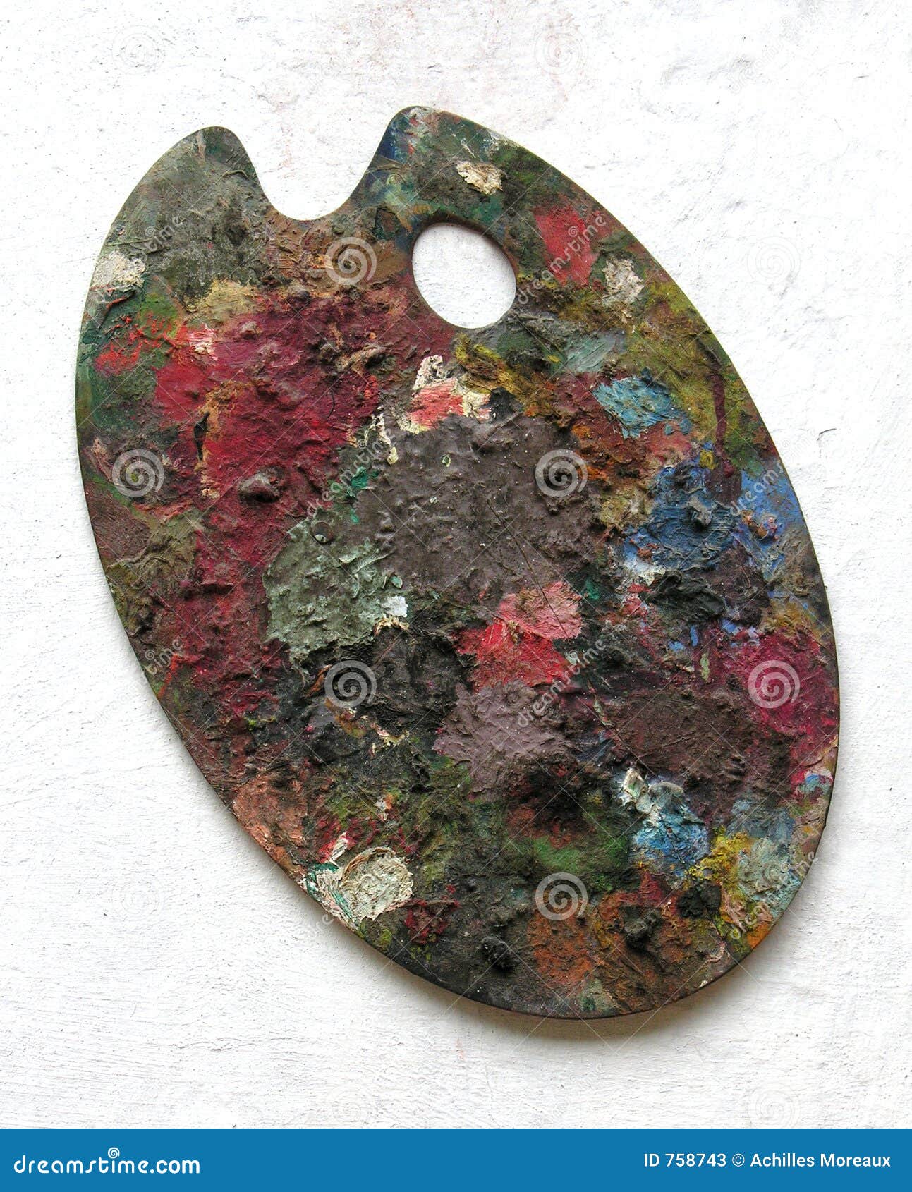 Painters palette stock image. Image of yellow, supplies 758743