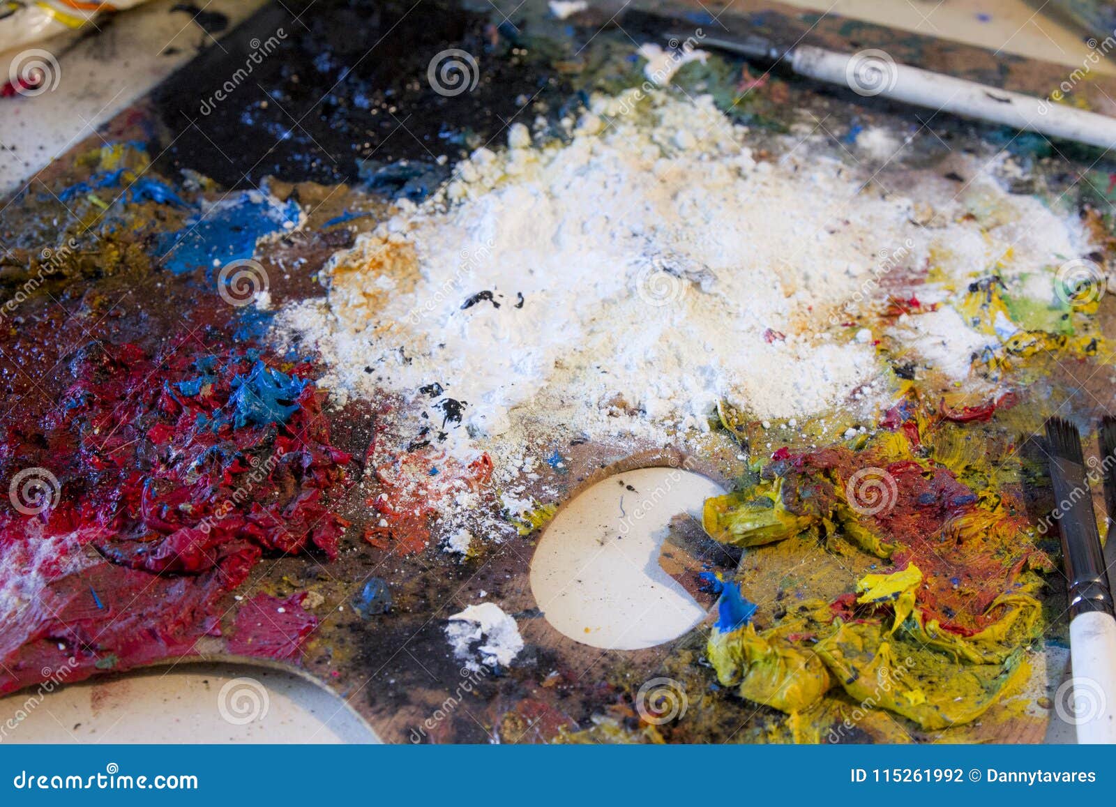 Painters preparing paint stock photo. Image of preparing 115261992