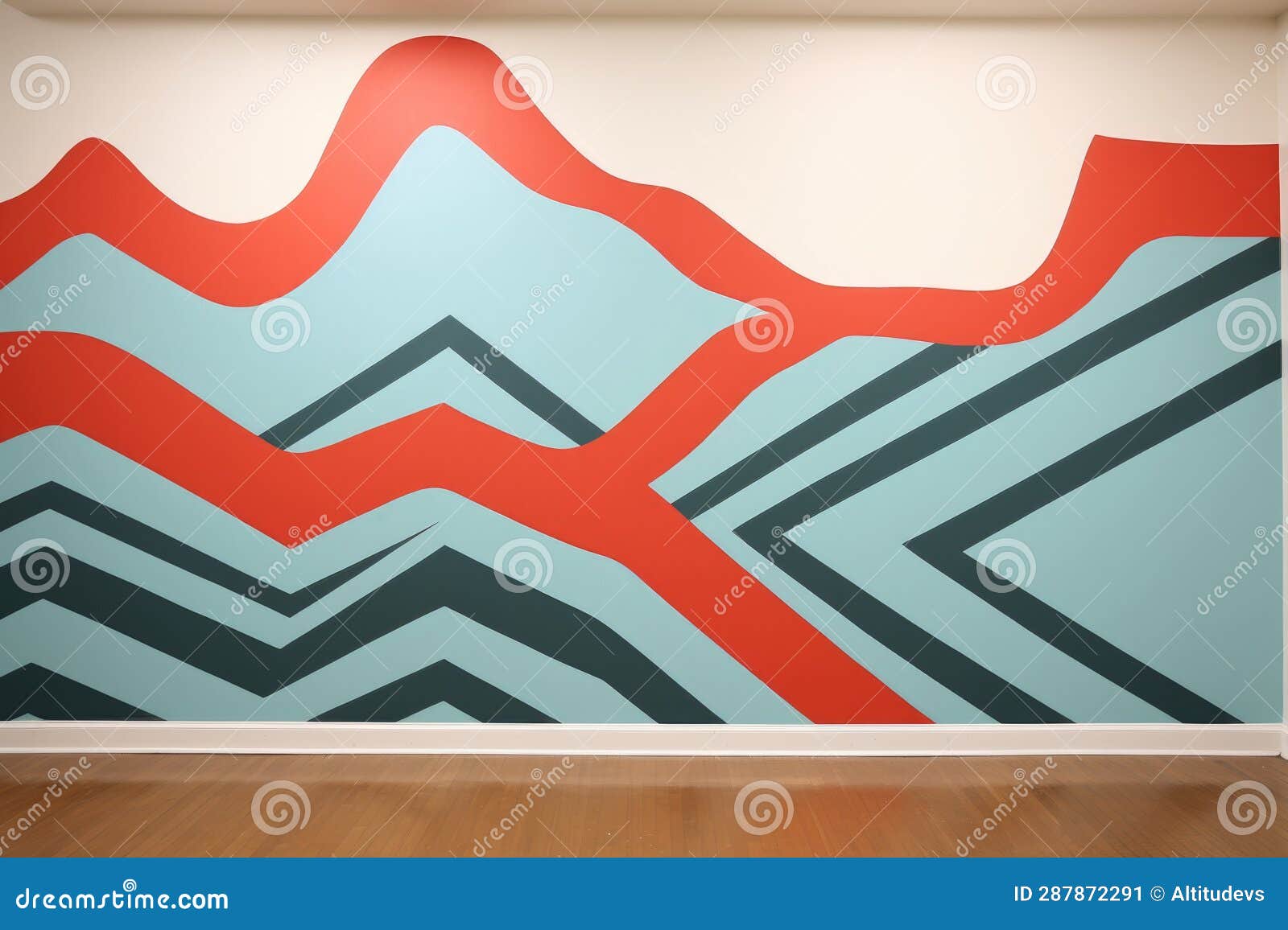 Painters Tape Outlining a Wall Design Stock Illustration - Illustration of  blue, tape: 287872291