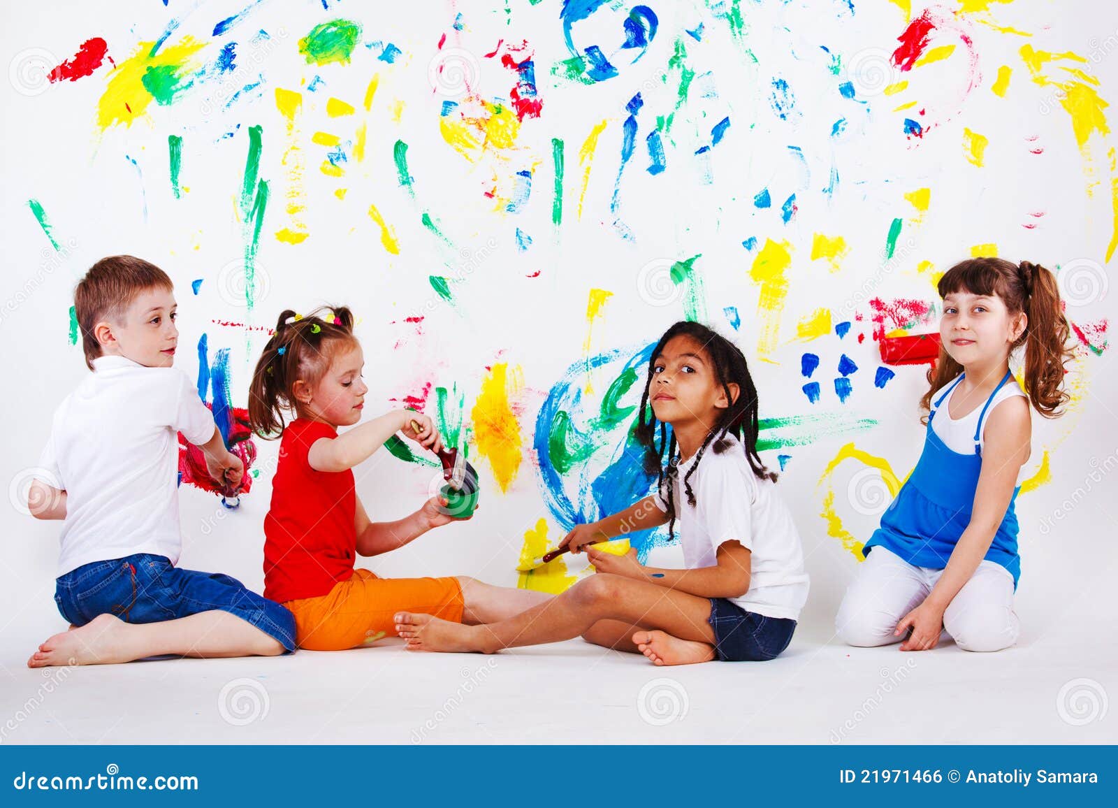 Painting stock photo. Image of brush, group, drawing 21971466