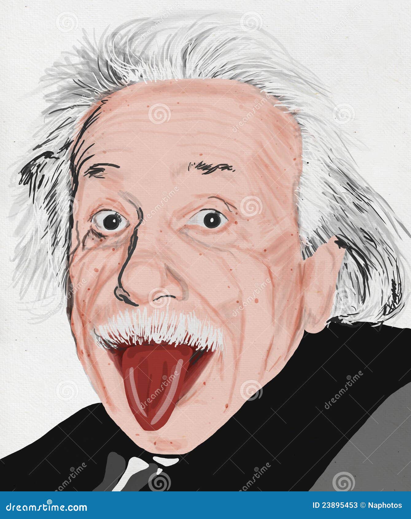 painting of albert einstein editorial stock photo illustration of