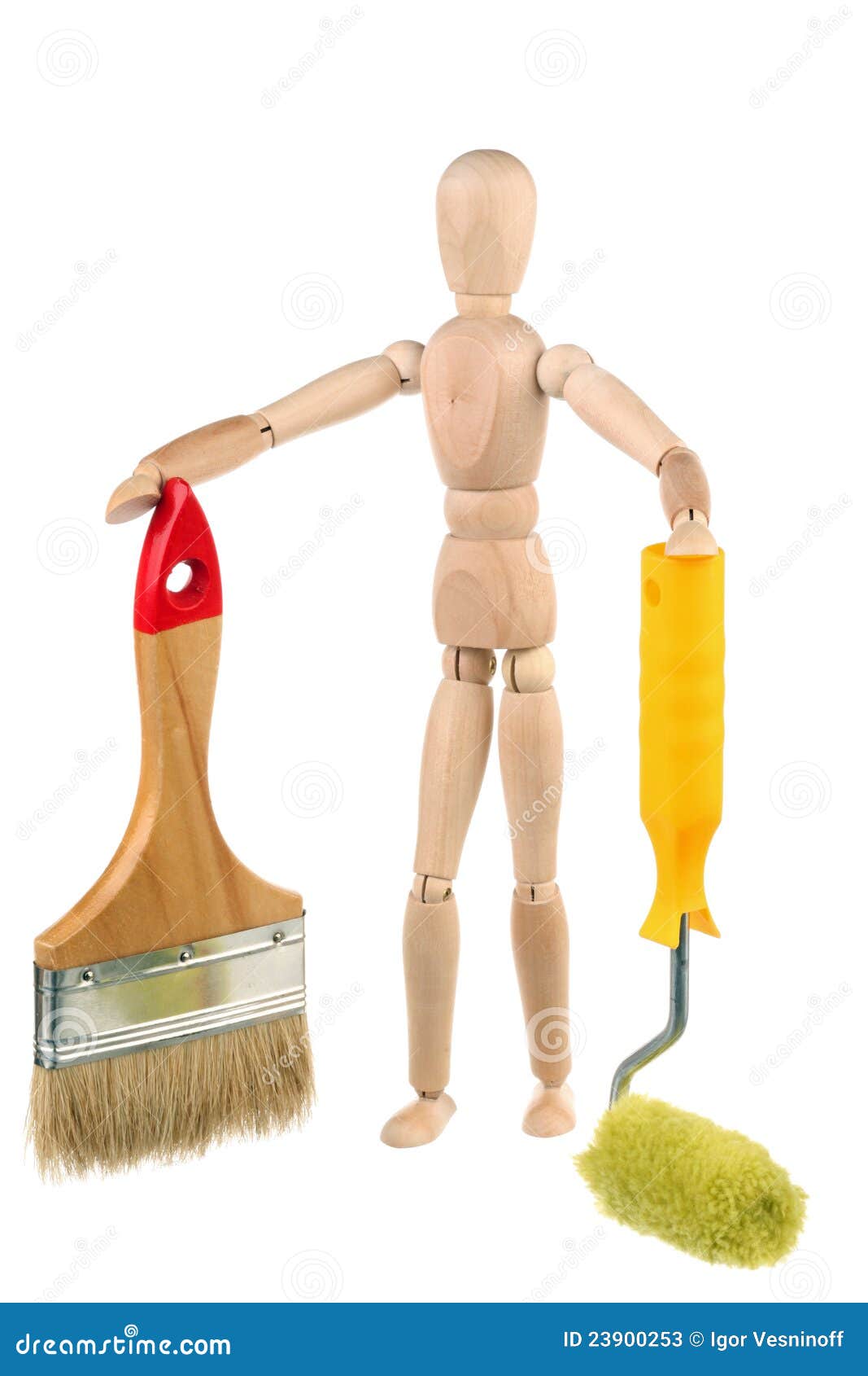 Painting brush or roller ? stock image. Image of white 23900253