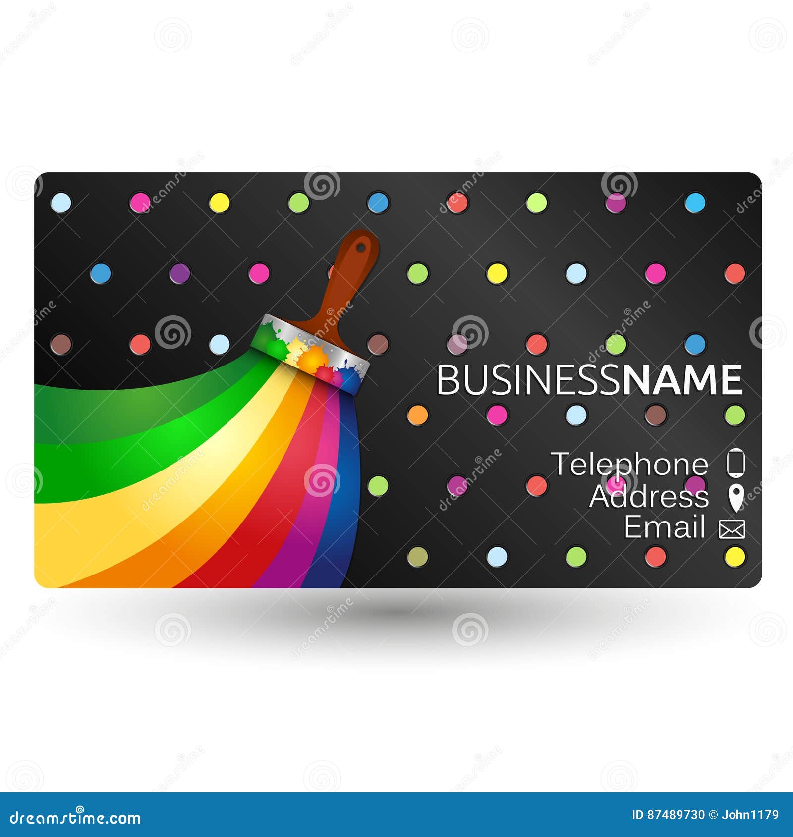 Painting business card stock vector. Illustration of repair 87489730