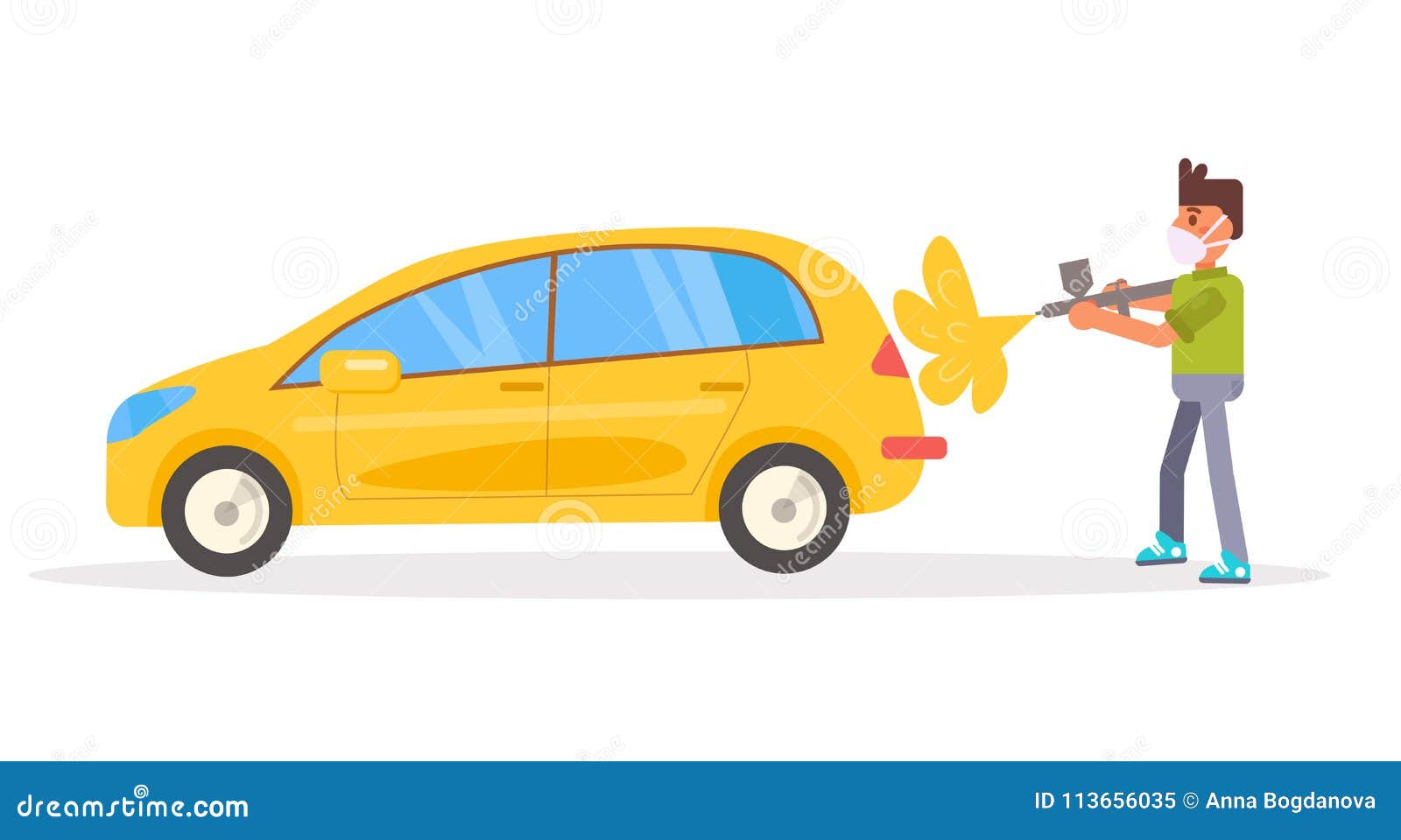 Painting Car . Aerography Vector Stock Vector - Illustration of shop,  graphic: 113656035
