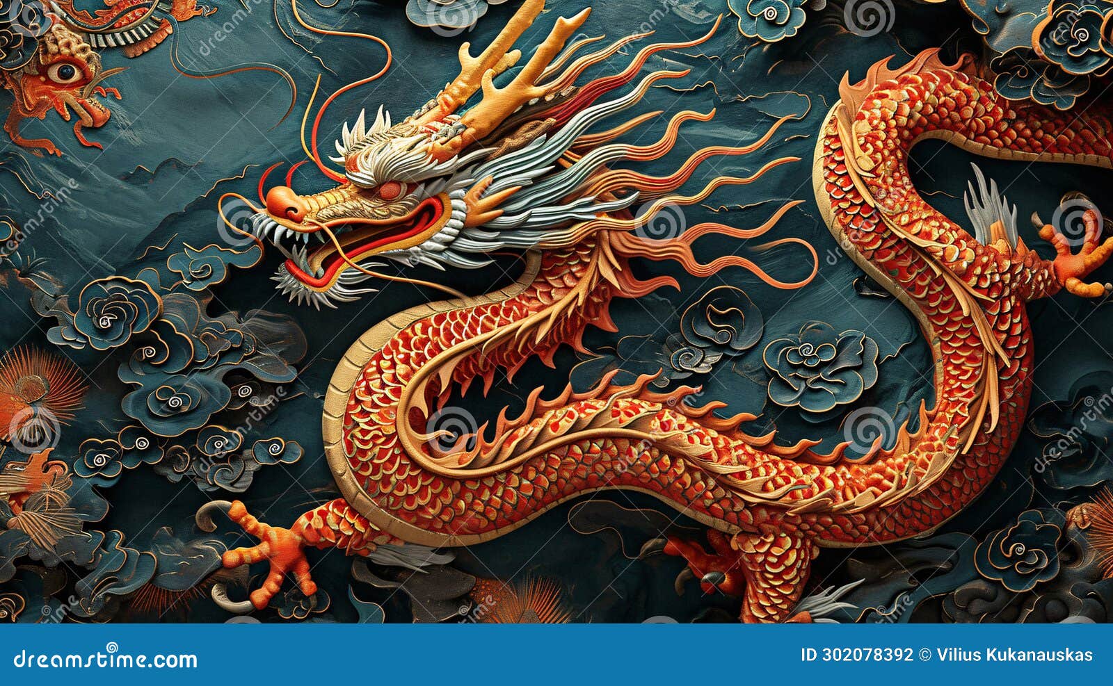 Aesthetic Red Chinese Dragon - Diamond Paintings 