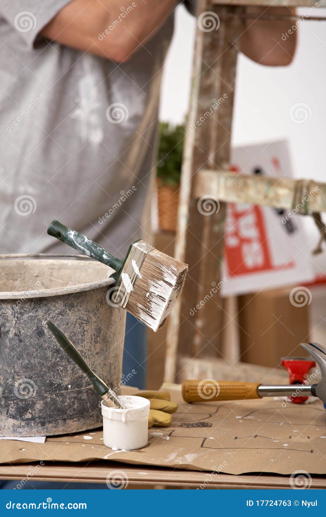 Painting equipment stock image. Image of lifestyle, homework 17724763