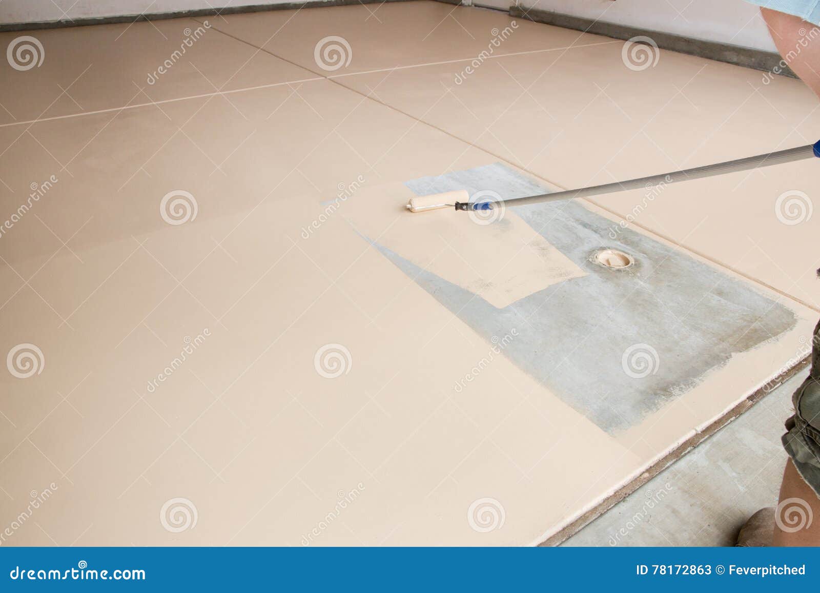 Painting Floor of Garage stock image. Image of construction 78172863