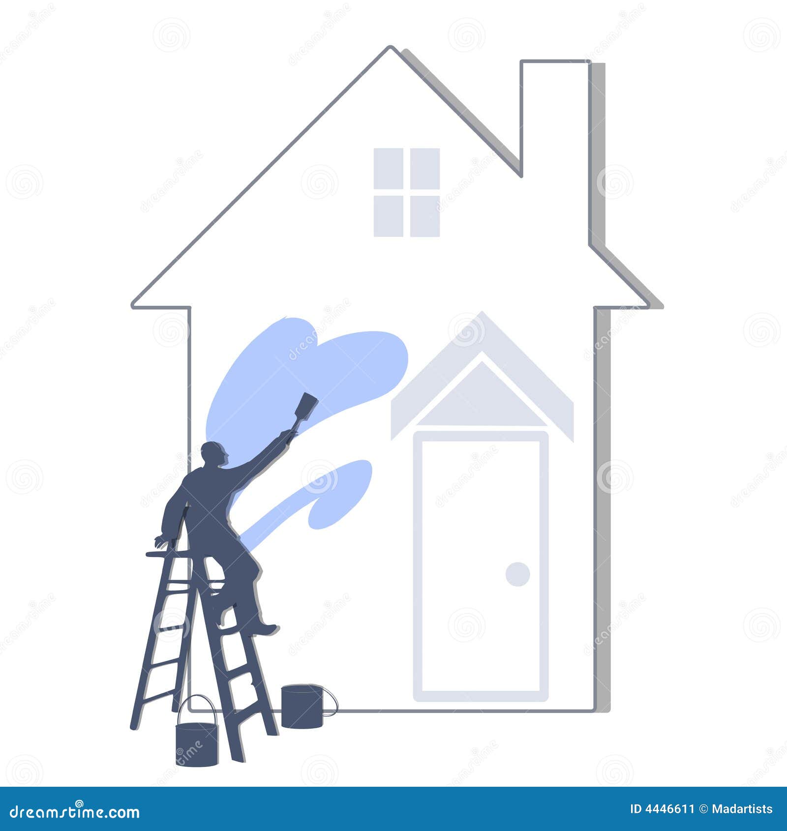 man painting house clipart - photo #36