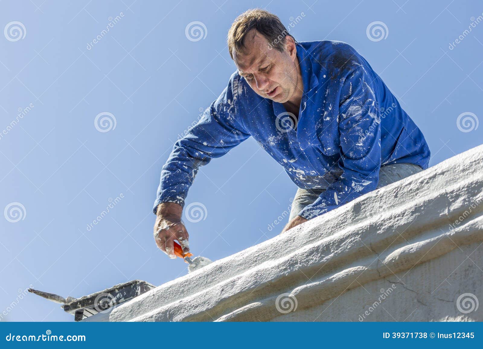 Painting House stock photo. Image of white, working, repairman 39371738