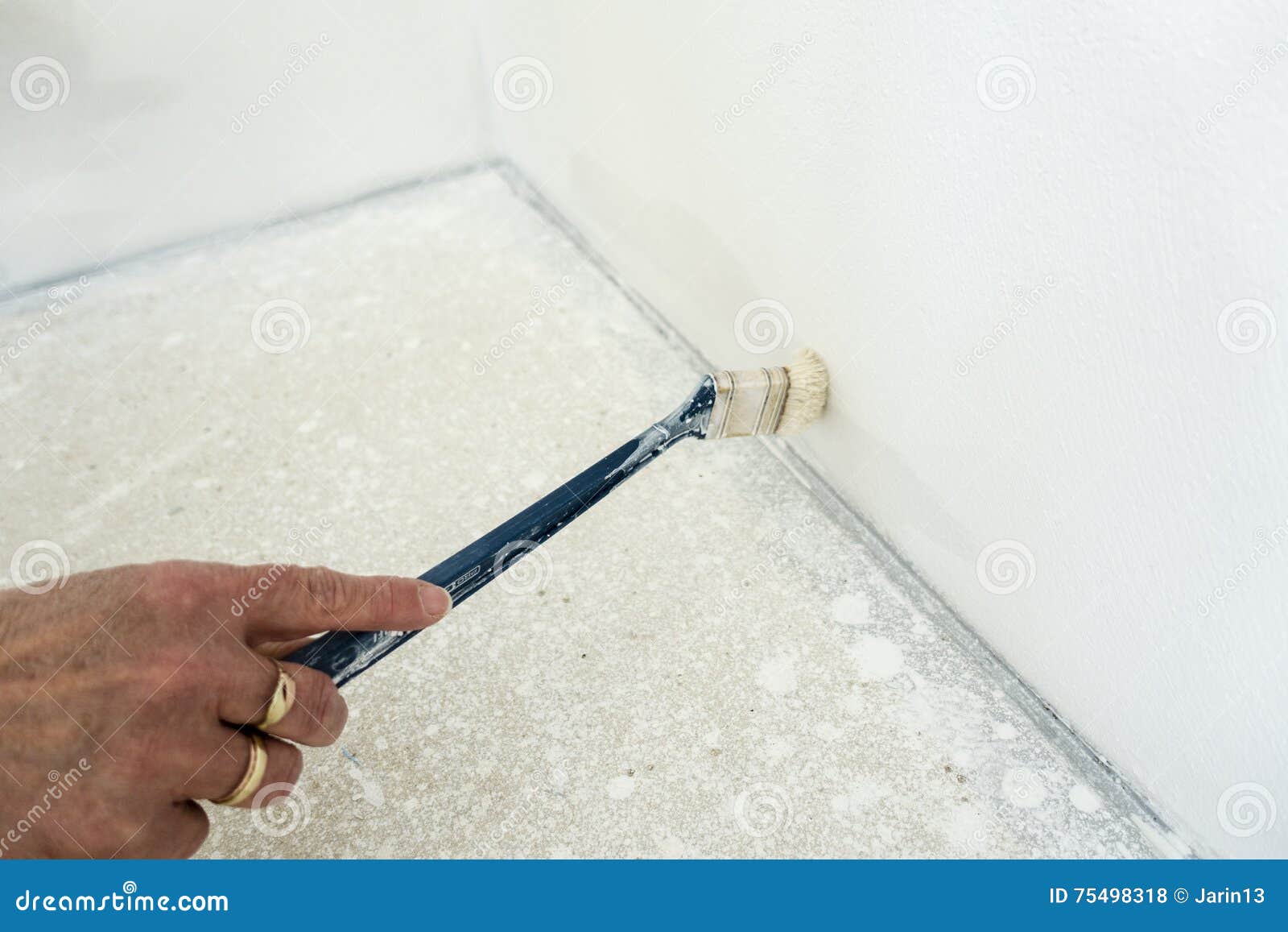 Painting Inside New House with White Color Stock Photo Image of