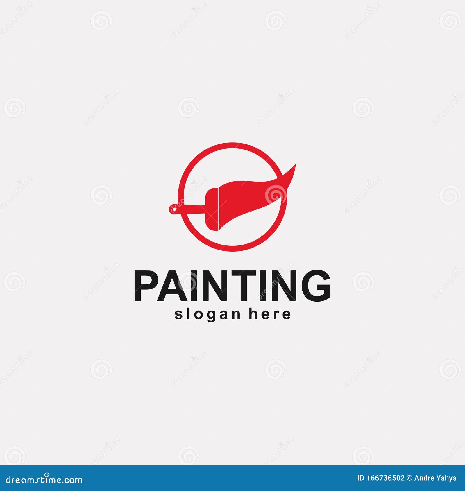 PAINTING LOGO TEMPLATE stock illustration. Illustration of concept