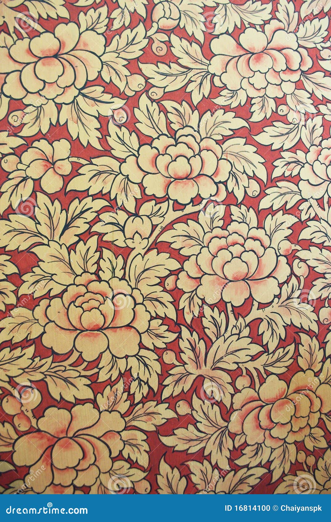 Traditional Japanese Floral Wallpaper