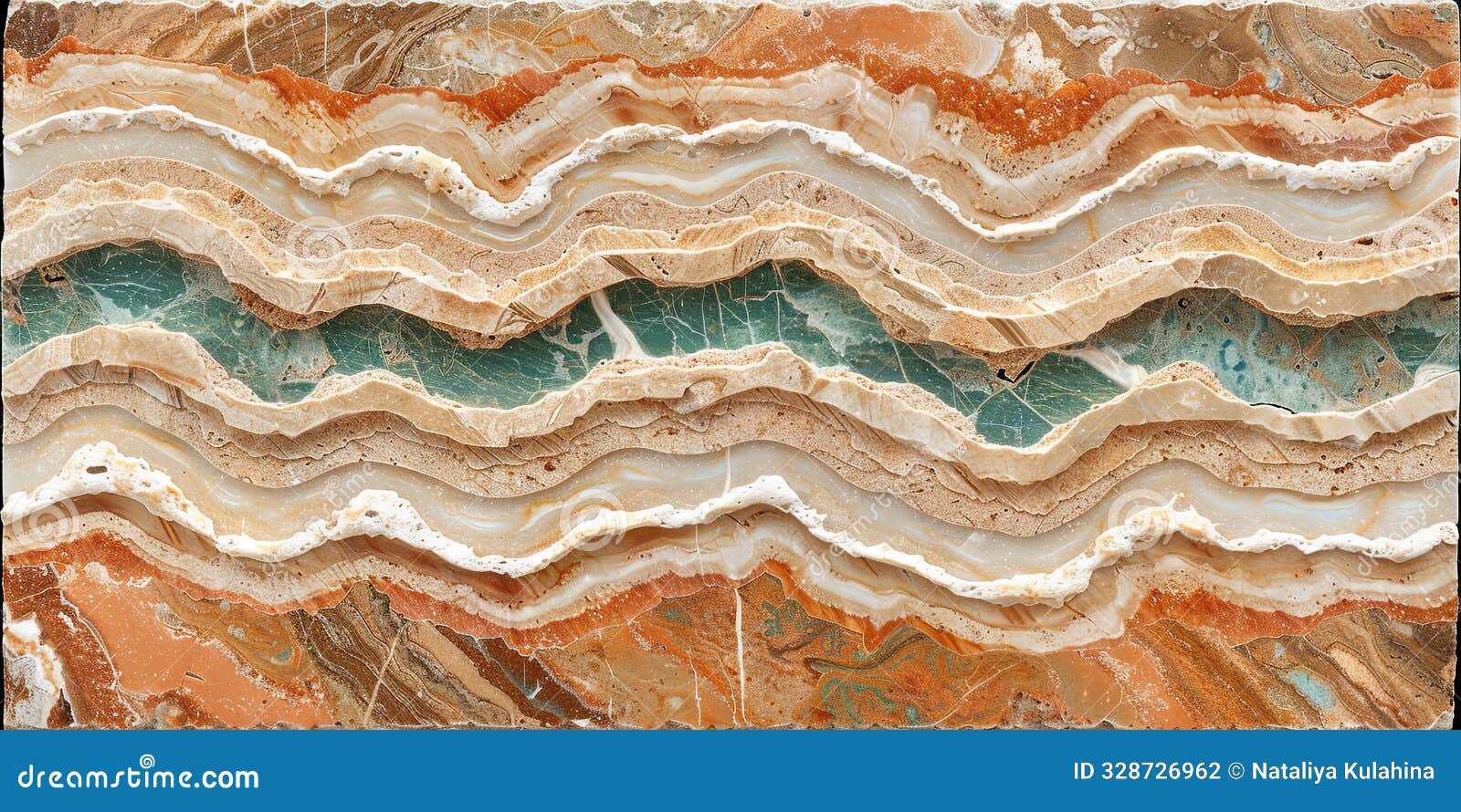 a painting resembling natural agate stone patterns in brown and white