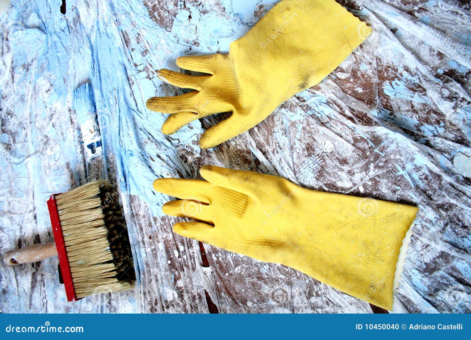 Painting tools stock photo. Image of brush, interior 10450040