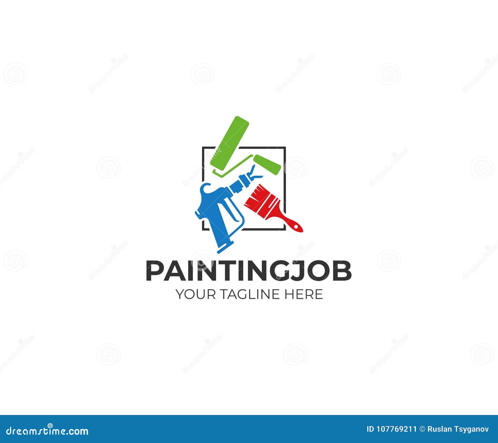 Logo Spray Gun Vector