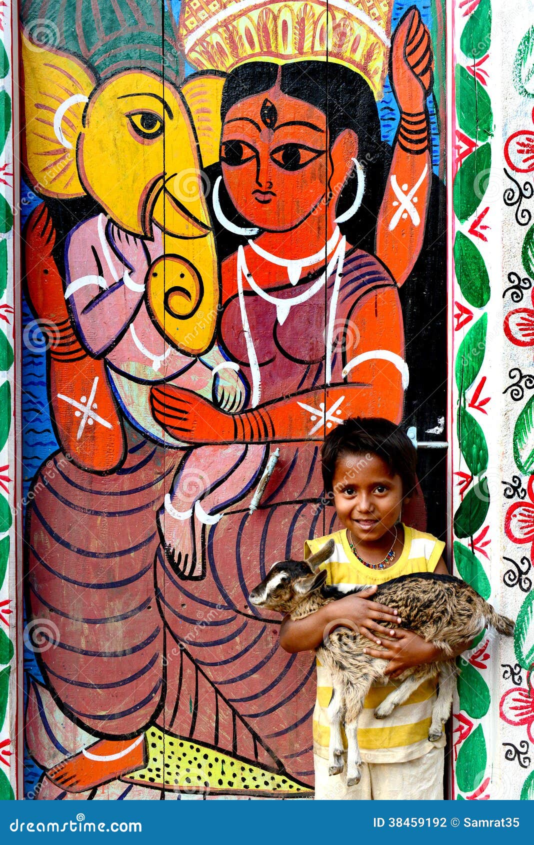 Painting Village in India editorial photography. Image of ...