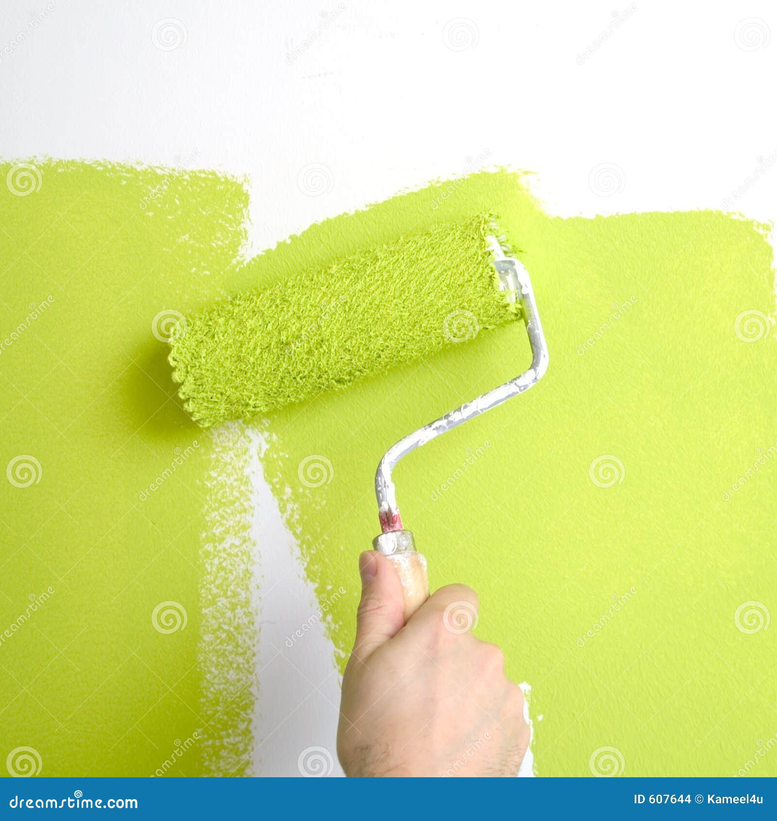 Painting a wall stock photo. Image of hand, renovation 607644