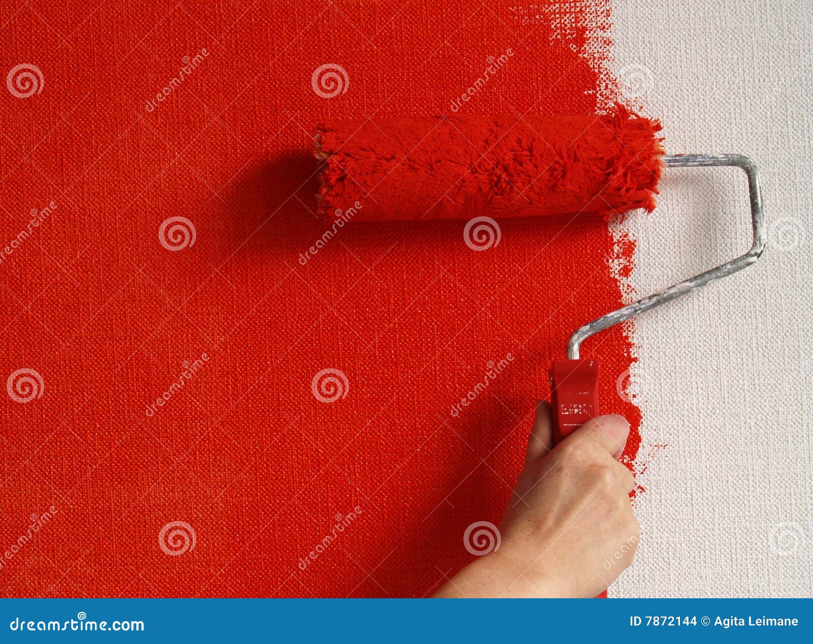 Painting wall in red stock photo. Image of paint, wall 7872144