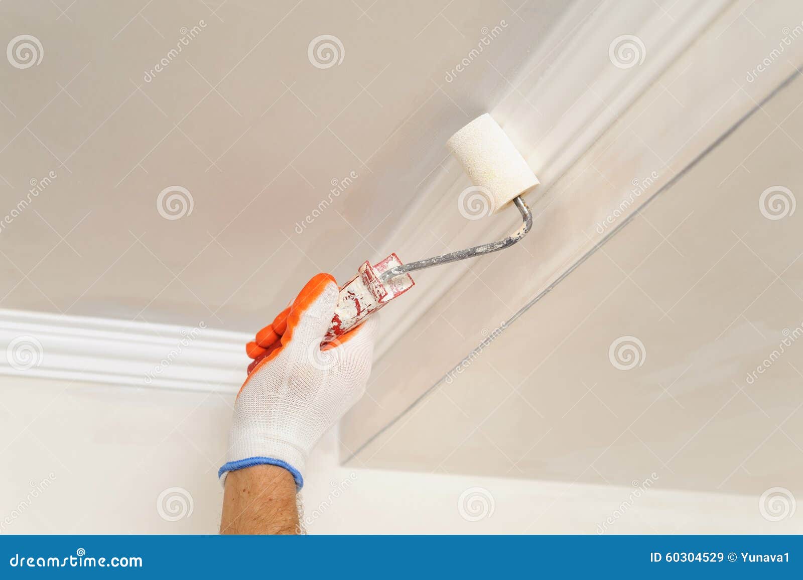 Painting Walls and Ceilings Stock Image Image of paint, worker 60304529