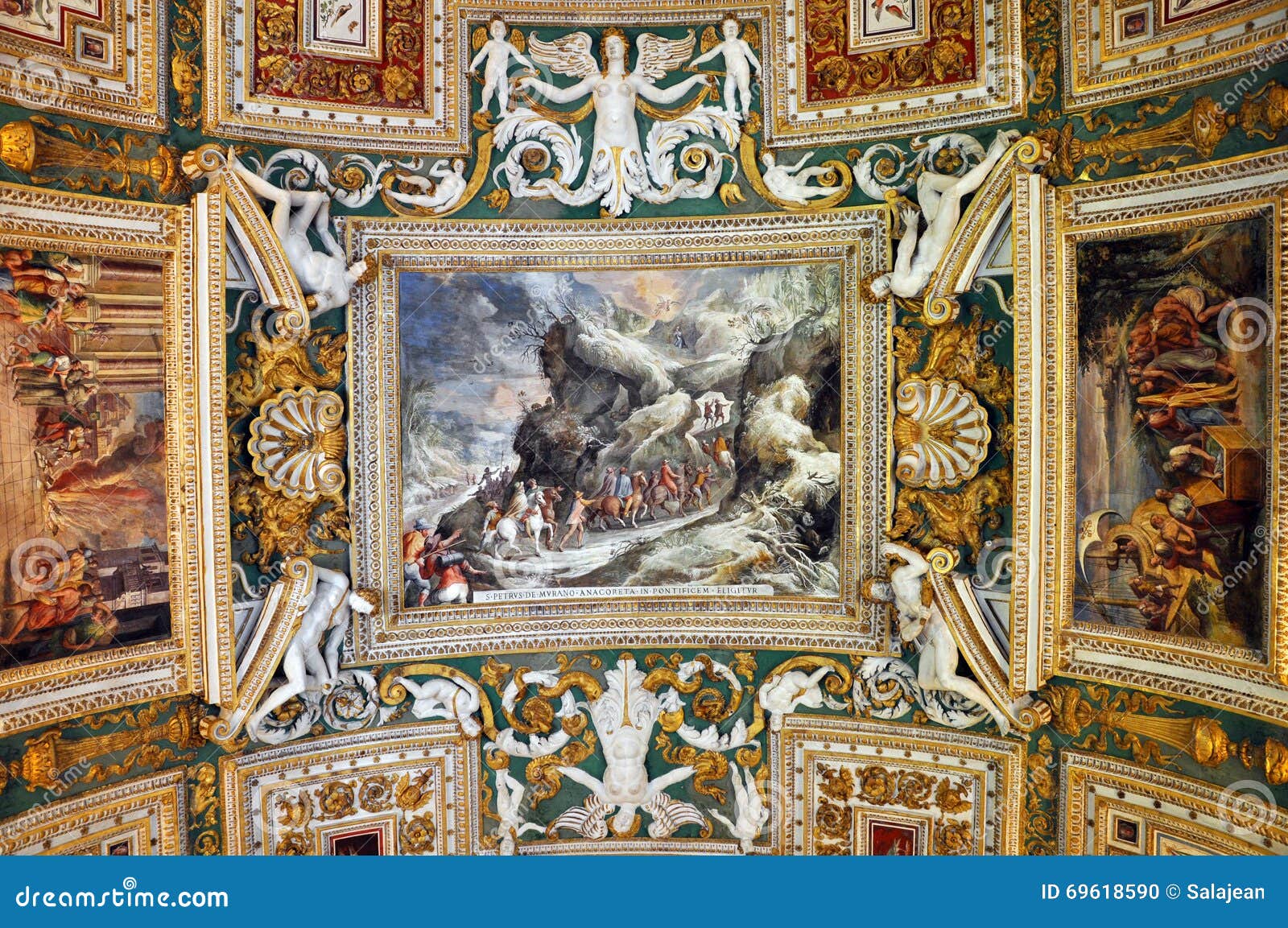 Paintings In The Gallery Of Maps Vatican Editorial Image