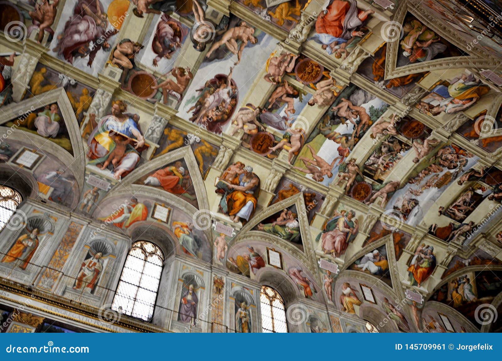 Paintings In The Sistine Chapel Editorial Photo Image Of