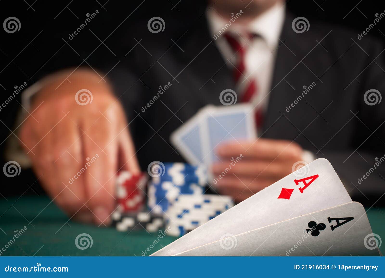 Pair of Aces and Poker Player Stock Photo Image of pair, sleeve 21916034
