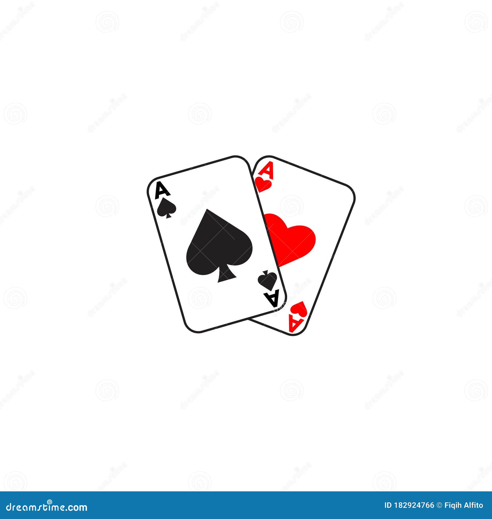 a pair of aces, spade and love. perfect for logo, icon, casino, template, resources, etc. title can be put in edit menu. cards.