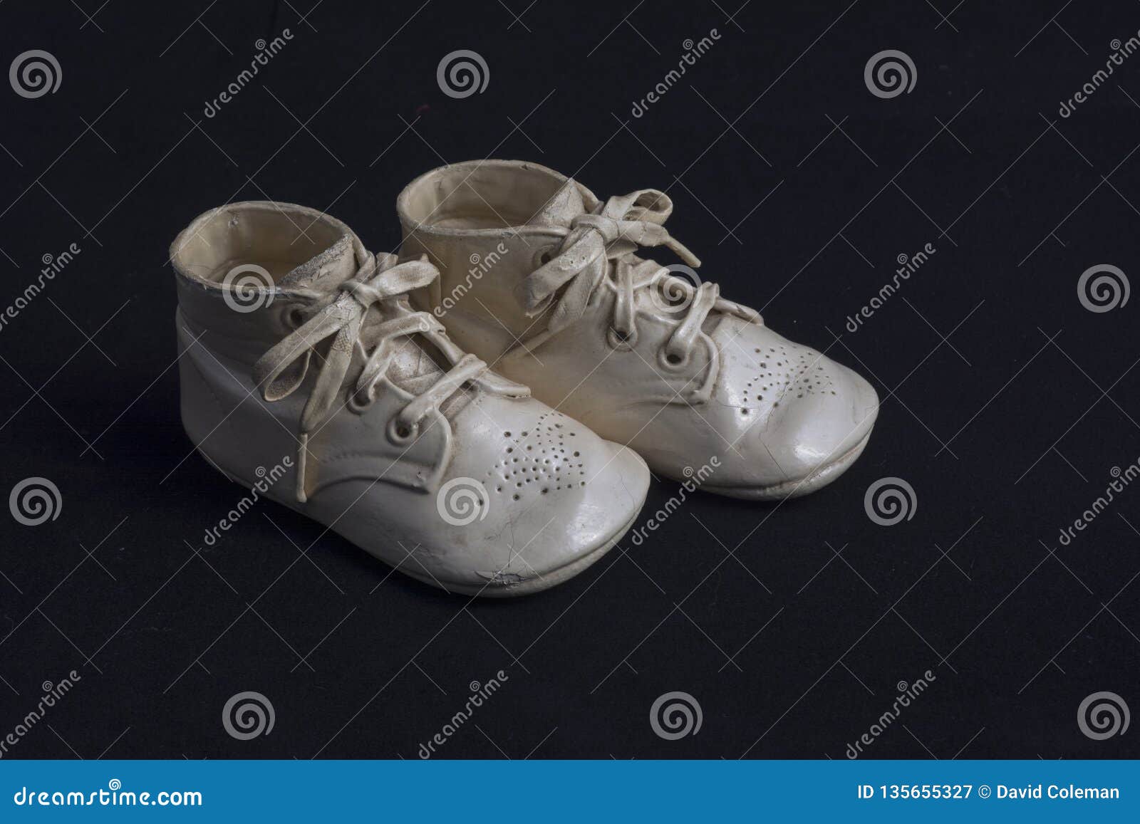 porcelainized baby shoes