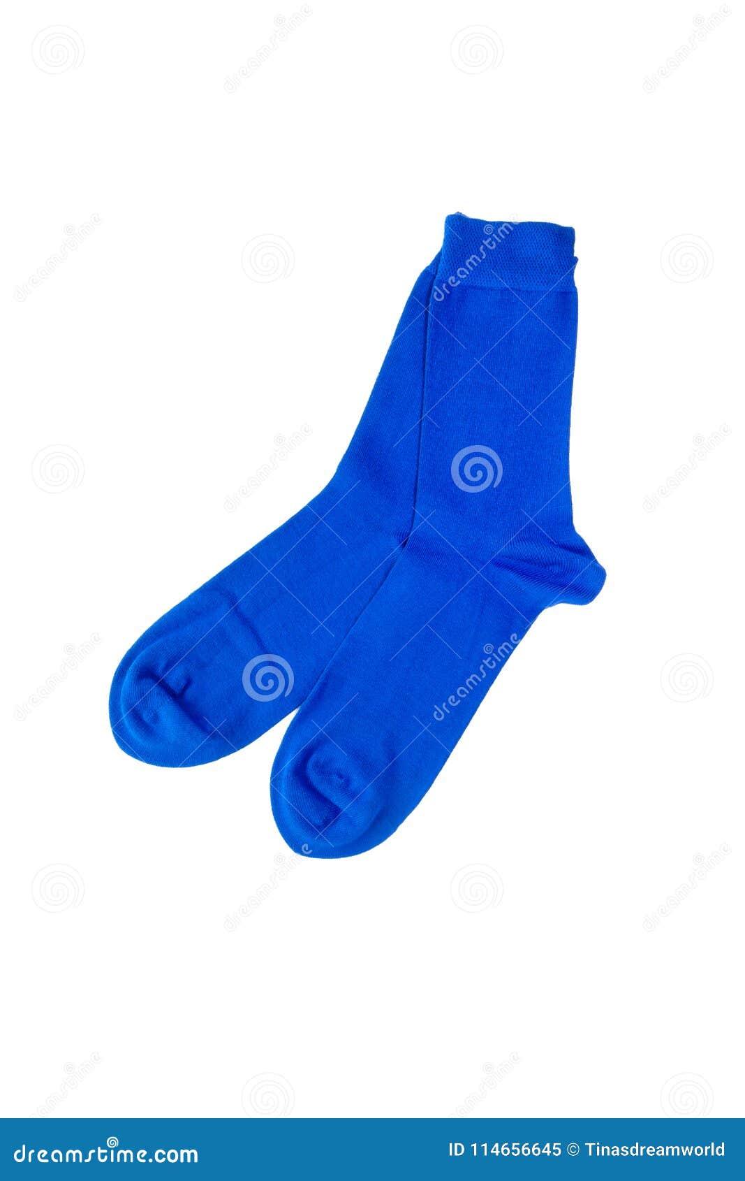 Pair of Bamboo Socks in Vibrant Blue Stock Image - Image of garment ...