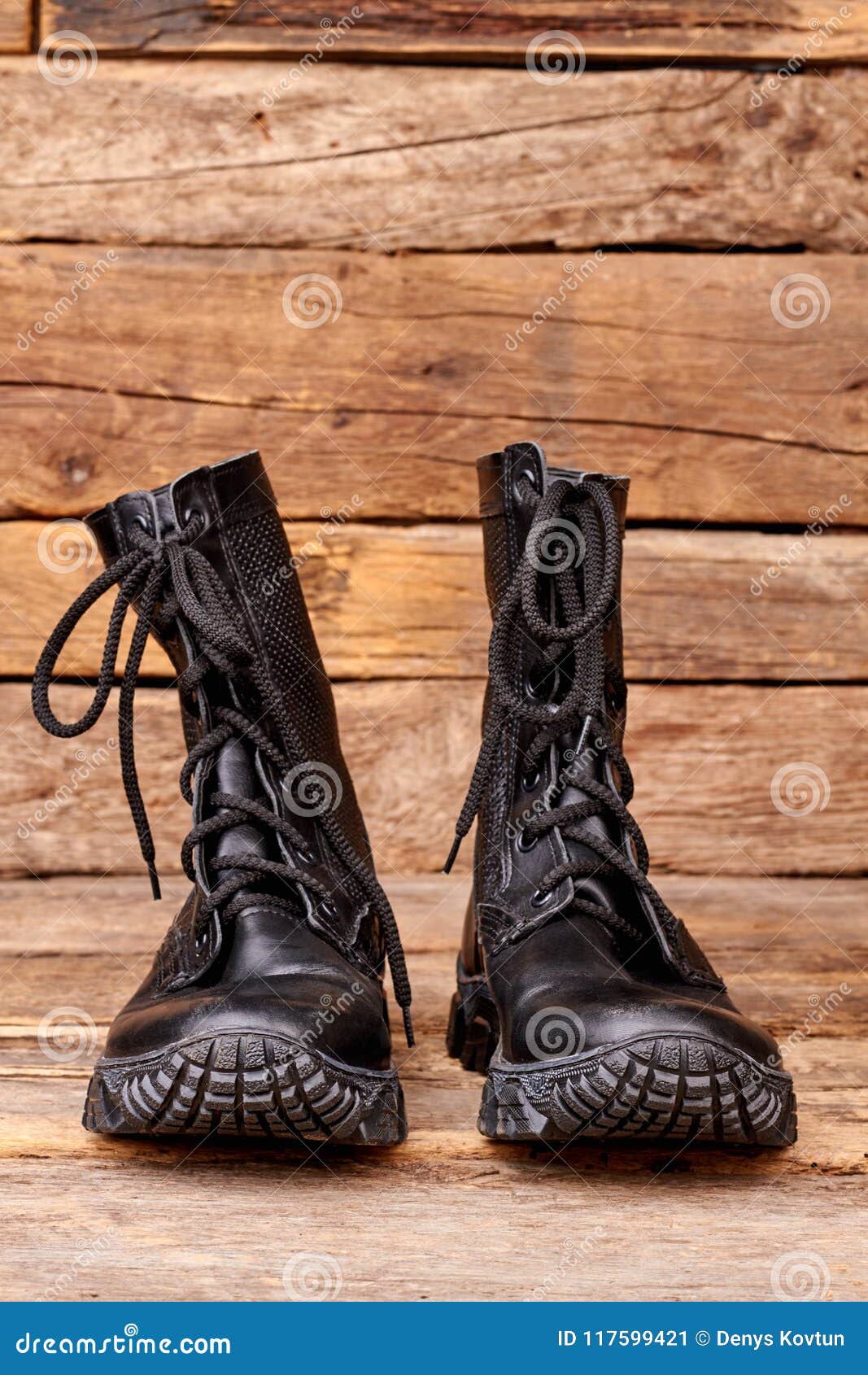 Pair Black Combat Army Boots. Stock Image - Image of national, combat ...