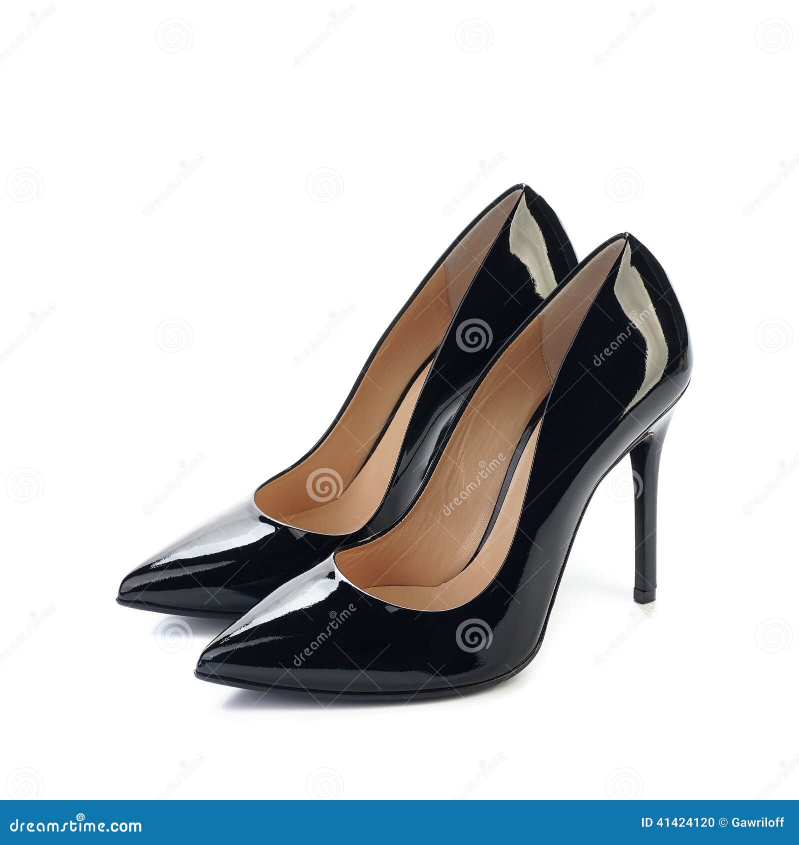 Pair Of Black High Heels Women Classic 