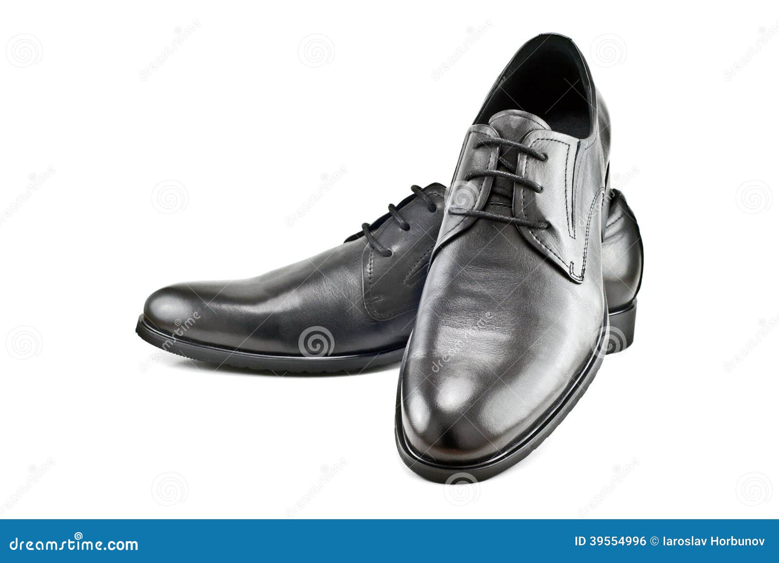 A Pair of Black Men S Classic Shoes Stock Photo - Image of mens, black ...