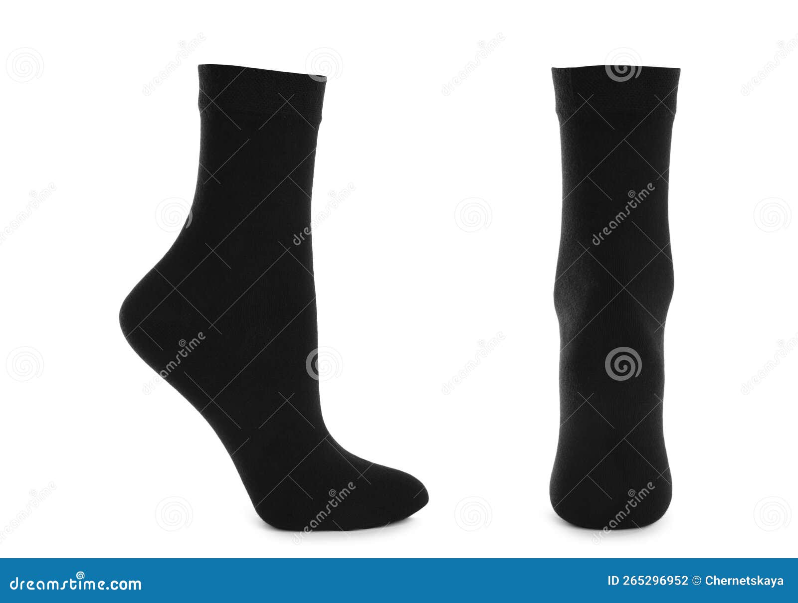 Pair of Black Socks Isolated on White Stock Photo Image of stocking