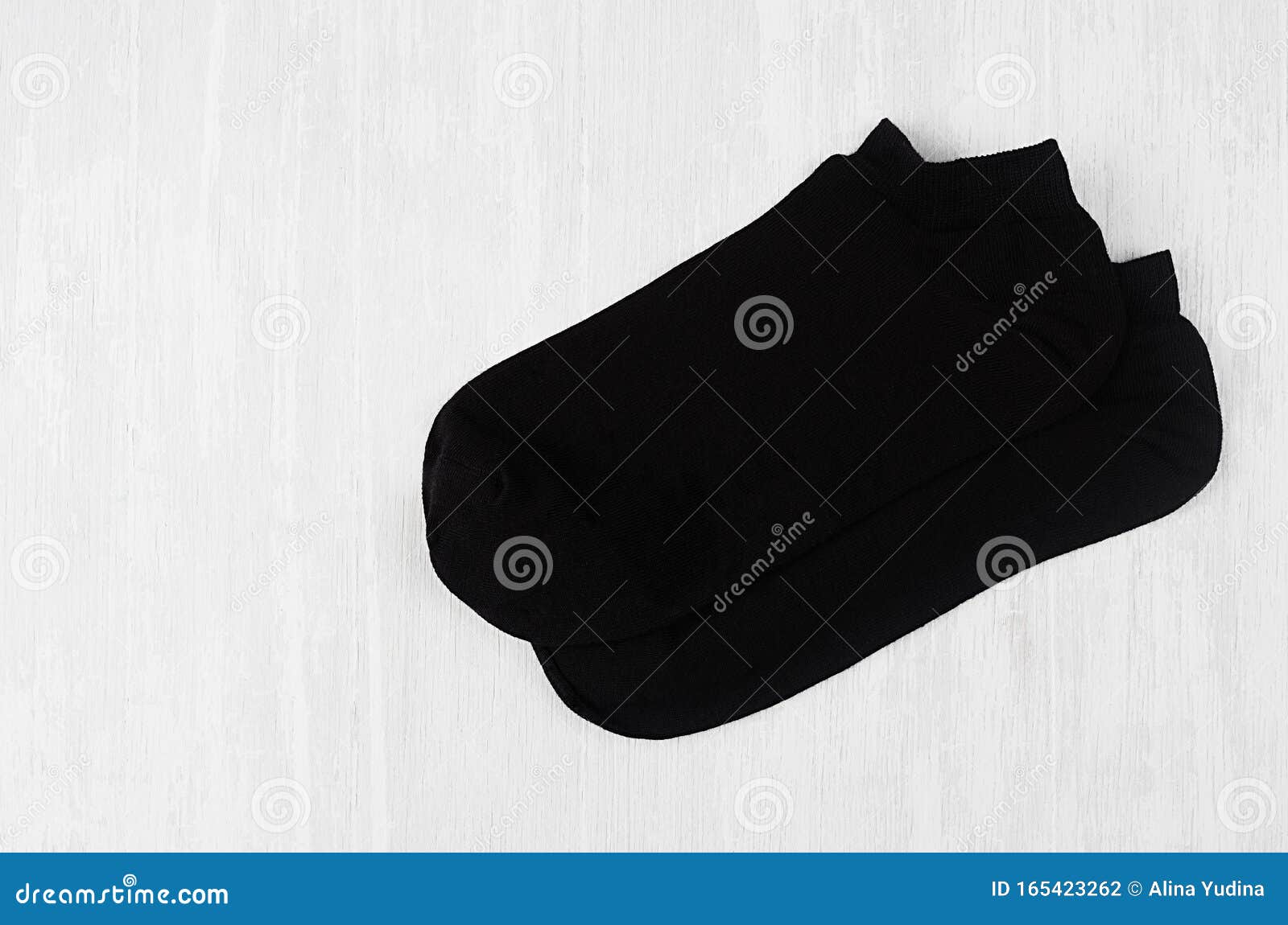 Download Pair Blank Black Small, Low Socks Flat Lay On White Wood ...