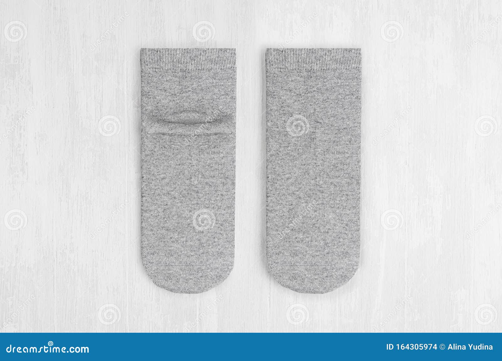 Download Pair Blank Grey Medium Socks Flat Lay On White Wood Board ...