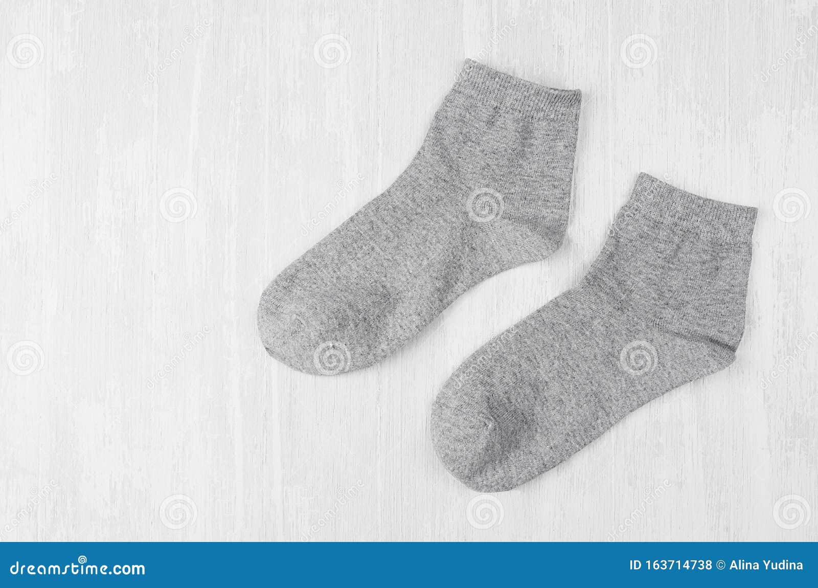 Download Pair Blank Grey Medium Socks Flat Lay On White Wood Board ...