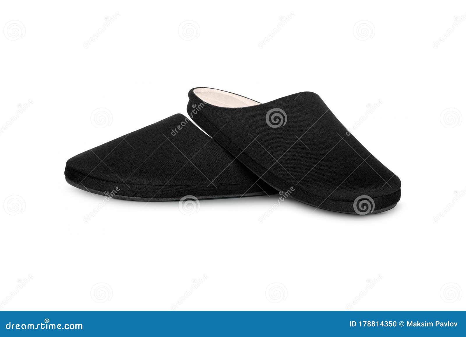 Download Pair Of Blank Soft Black Home Slippers, Design Mockup ...