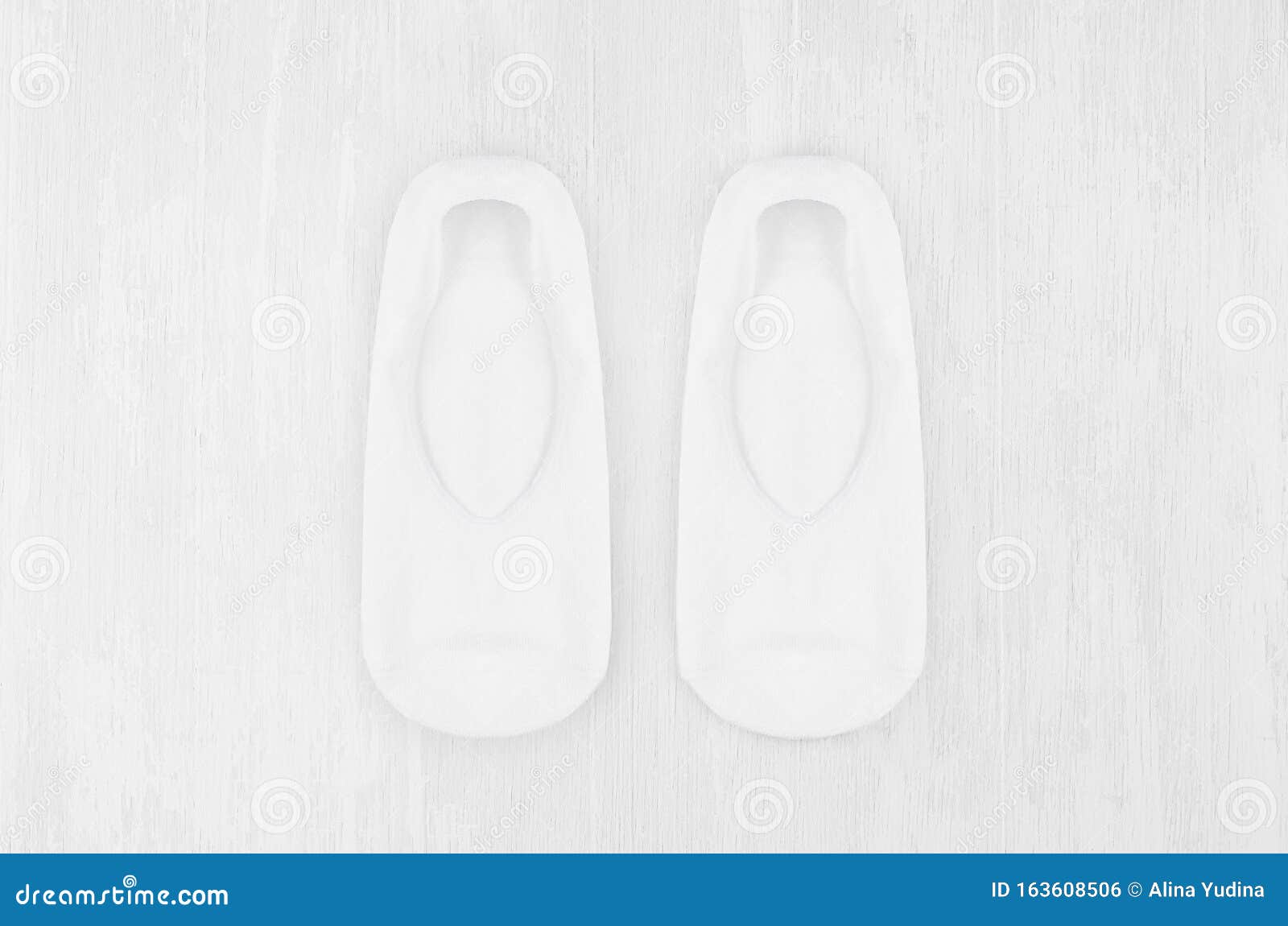 Download Pair Blank White Small, Low Socks Flat Lay On White Wood ...