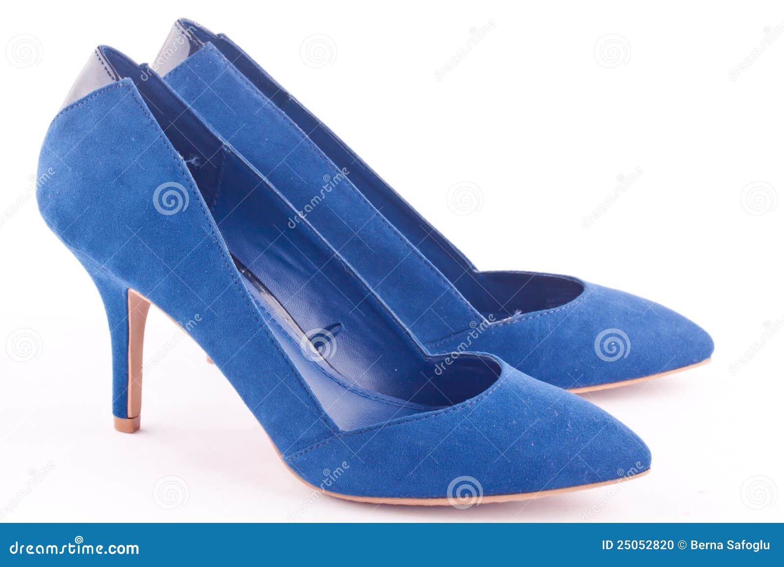 A Pair of Blue High Heel Shoes Stock Photo Image of classic, elegant
