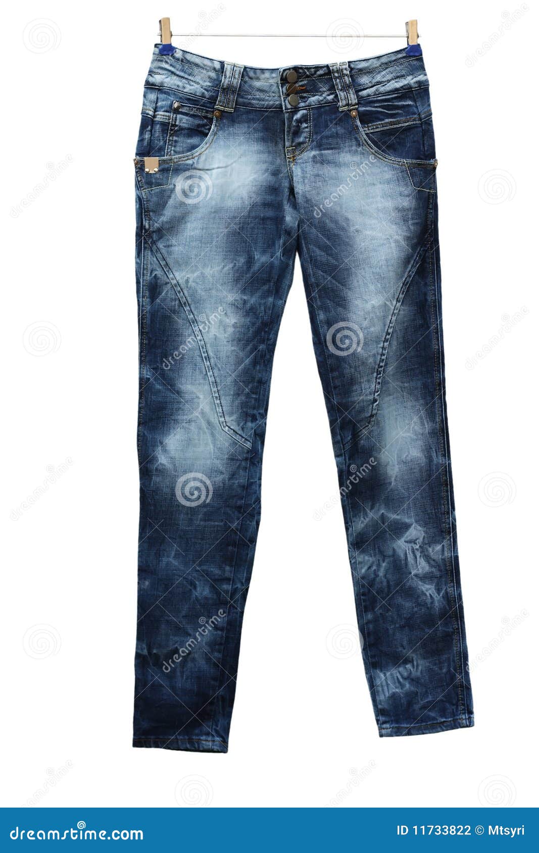 Pair of blue jeans stock photo. Image of modern, sewing - 11733822