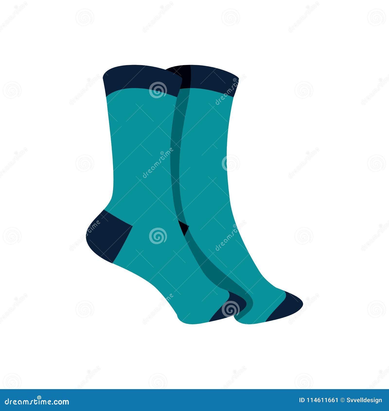 Pair of Blue Socks Fashion Style Item Illustration Stock Vector ...