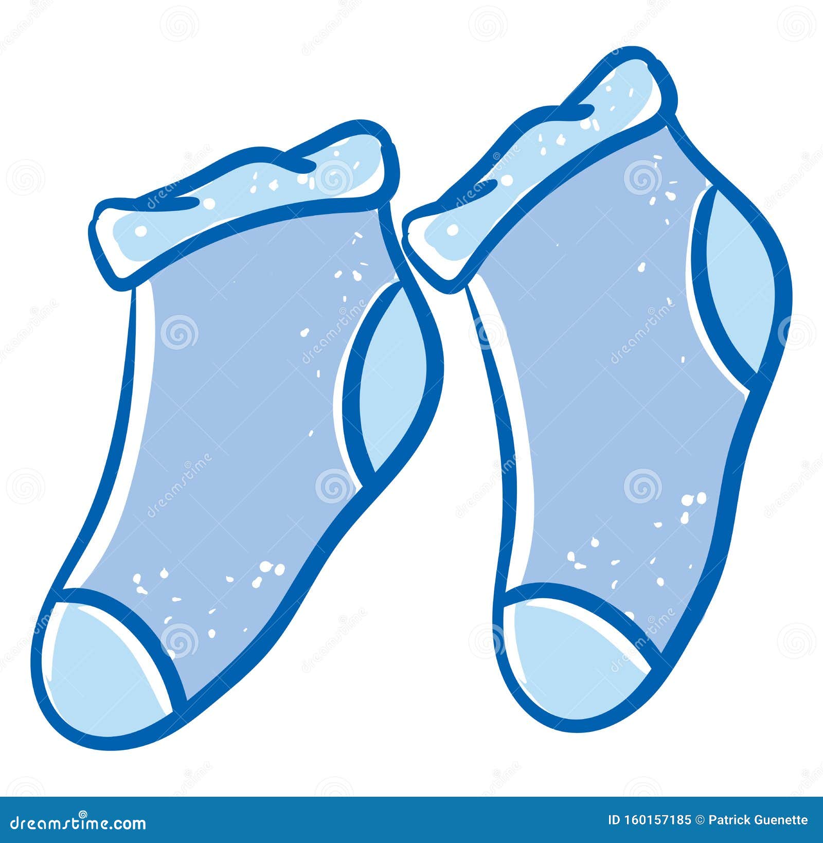 A Pair of Blue Winter Socks Vector or Color Illustration Stock Vector ...