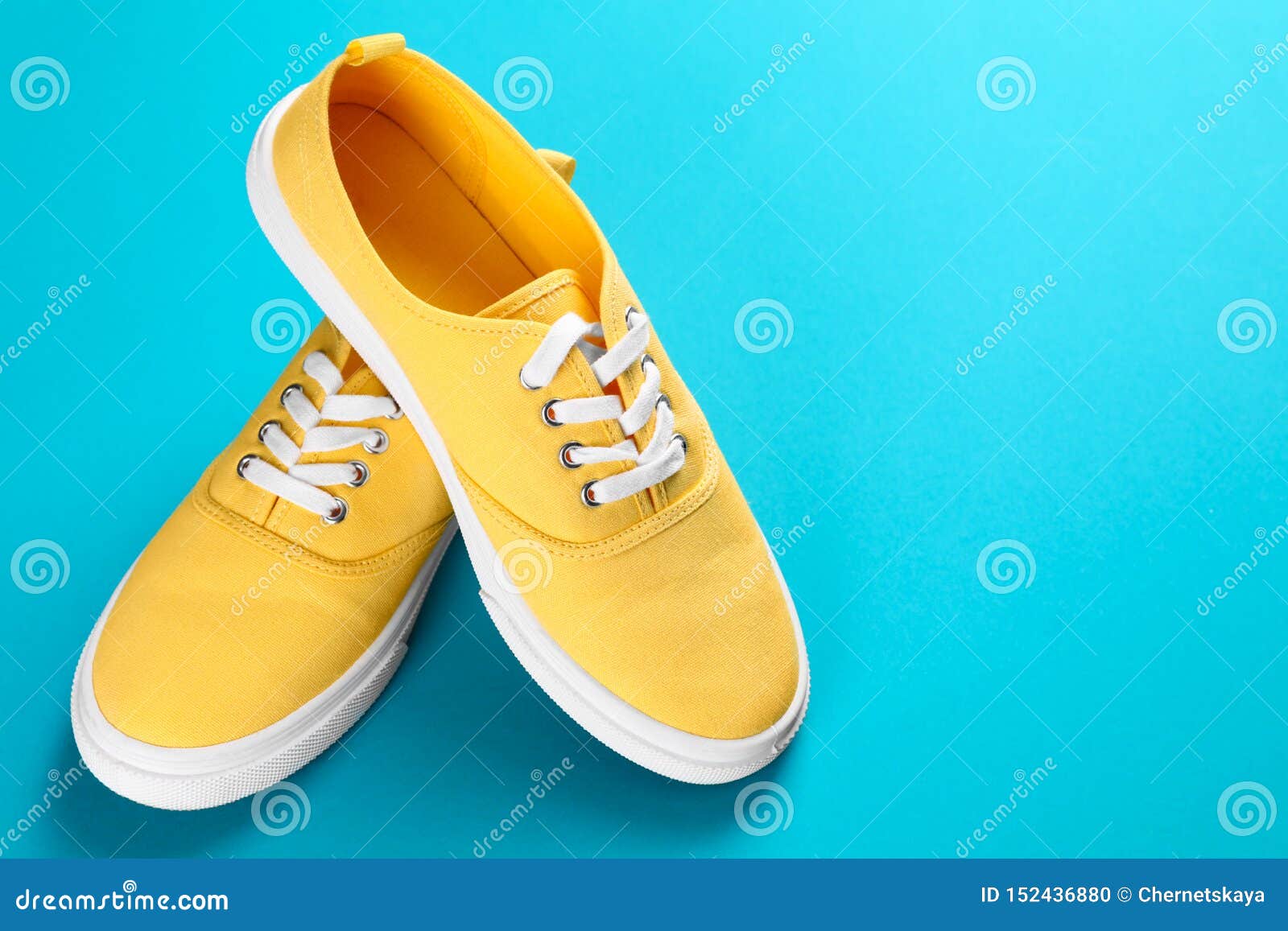 Pair of Bright Sneakers on Colorful Background Stock Photo - Image of ...