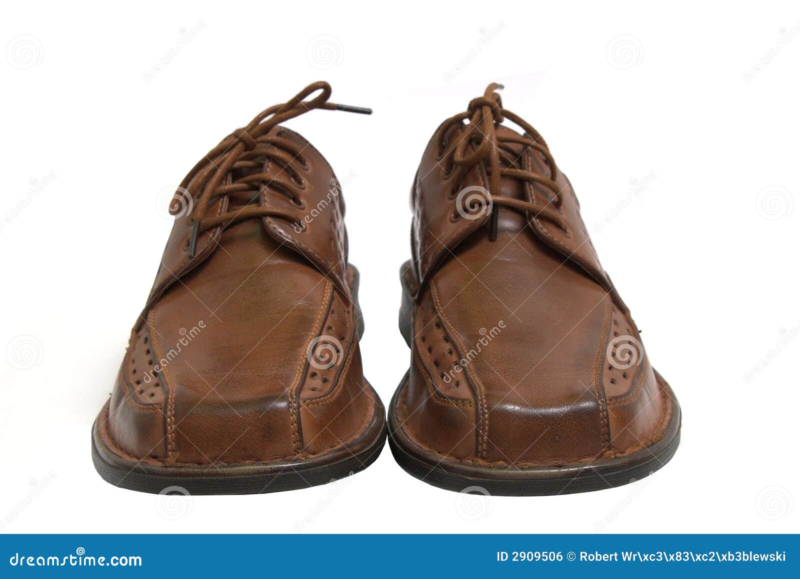 Pair of Brown Shoes Isolated O Stock Photo Image of background, shoe