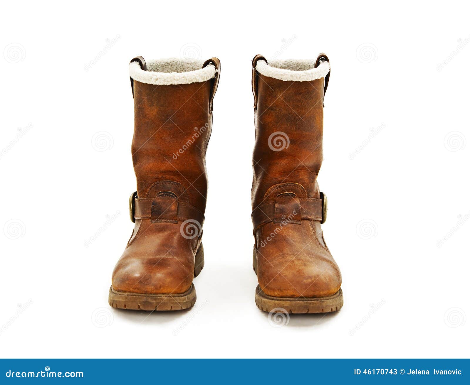 Pair of brown winter boots stock image. Image of casual - 46170743