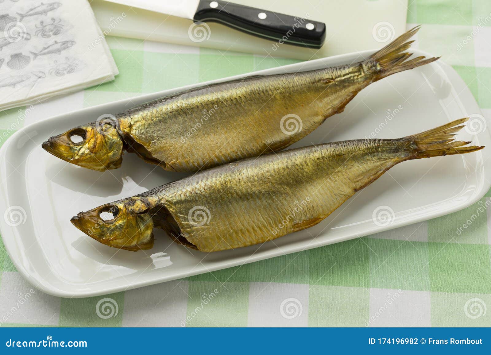 Pair of Buckling, Hot Smoked Herring Stock Photo Image of meal