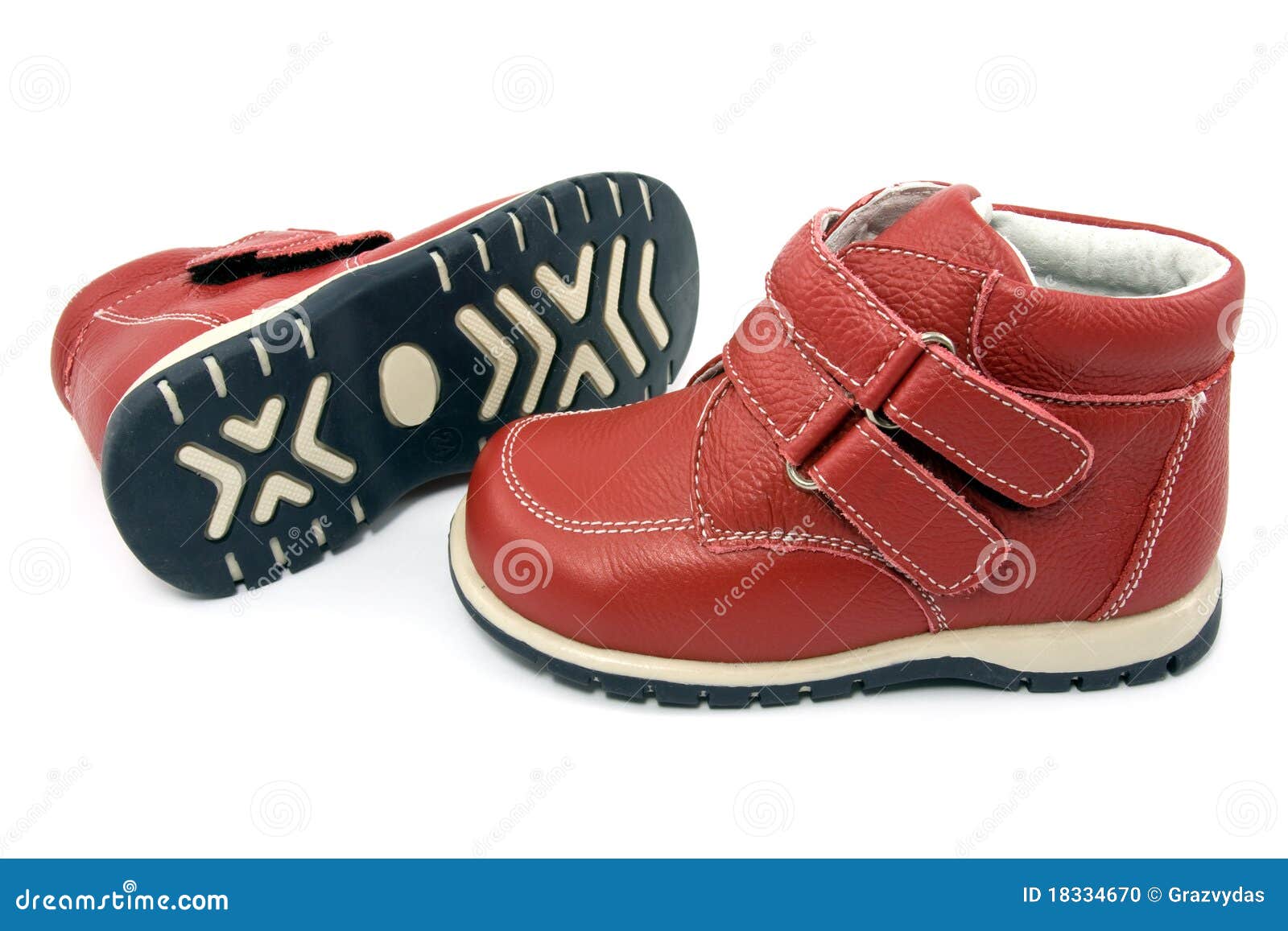Pair of child s red shoes stock photo. Image of footwear - 18334670