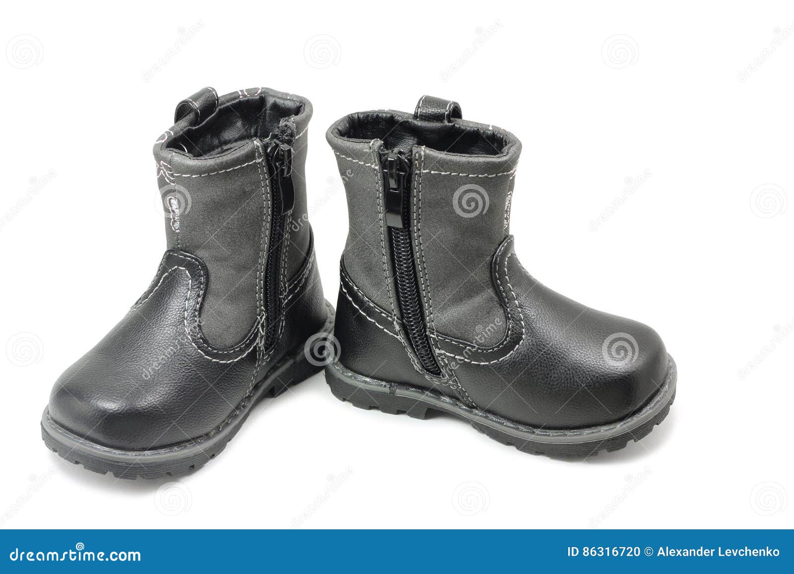 A Pair of Children`s Winter Boots Stock Photo Image of shoes