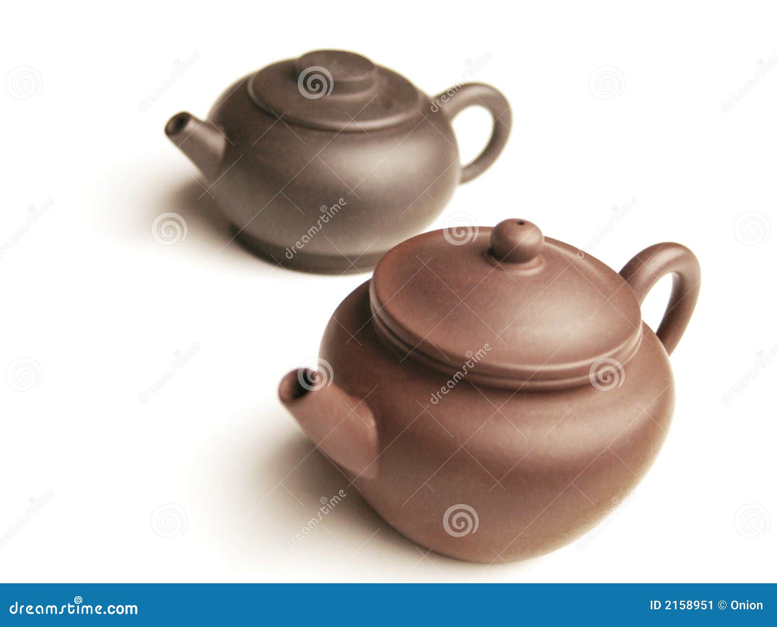 Pair of Chinese Clay Teapots Stock Image Image of shape, texture 2158951