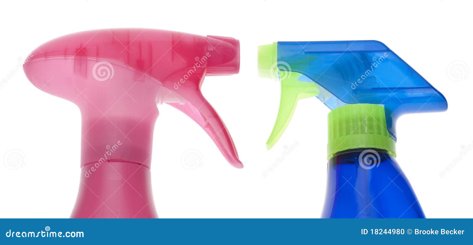Pair of Cleaning Spray Bottles Stock Photo Image of colorful